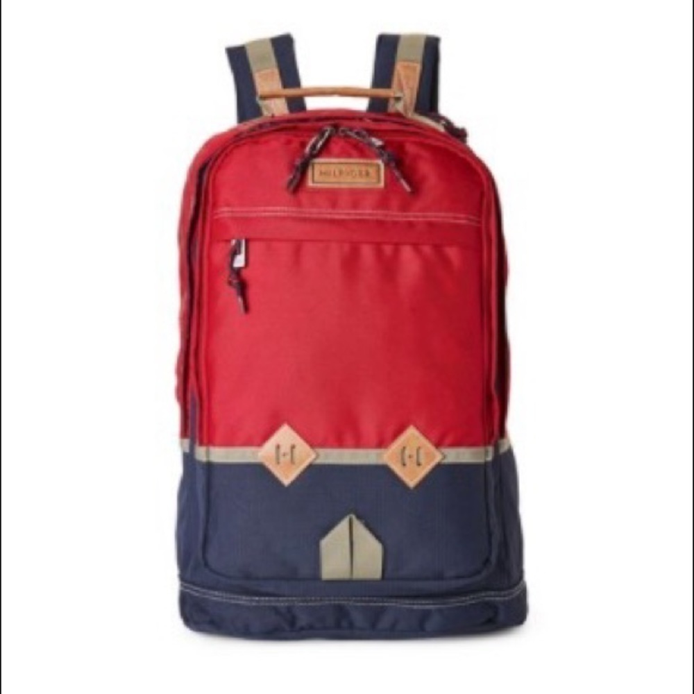 Tommy Hilfiger Red & Navy Backpack - Picture 3 of 9